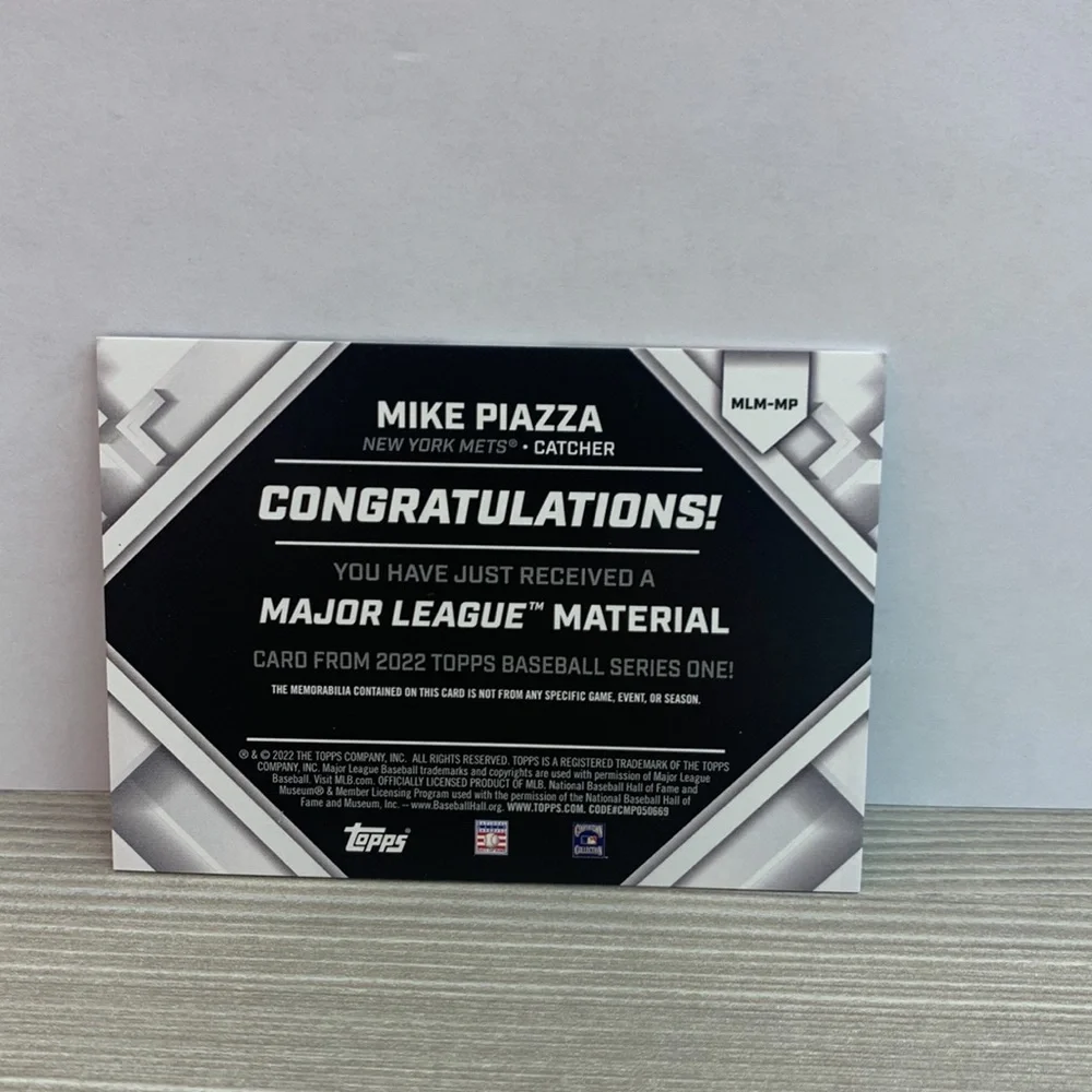 2022 Topps Game Used Material Mike Piazza NY Mets (MISC7)